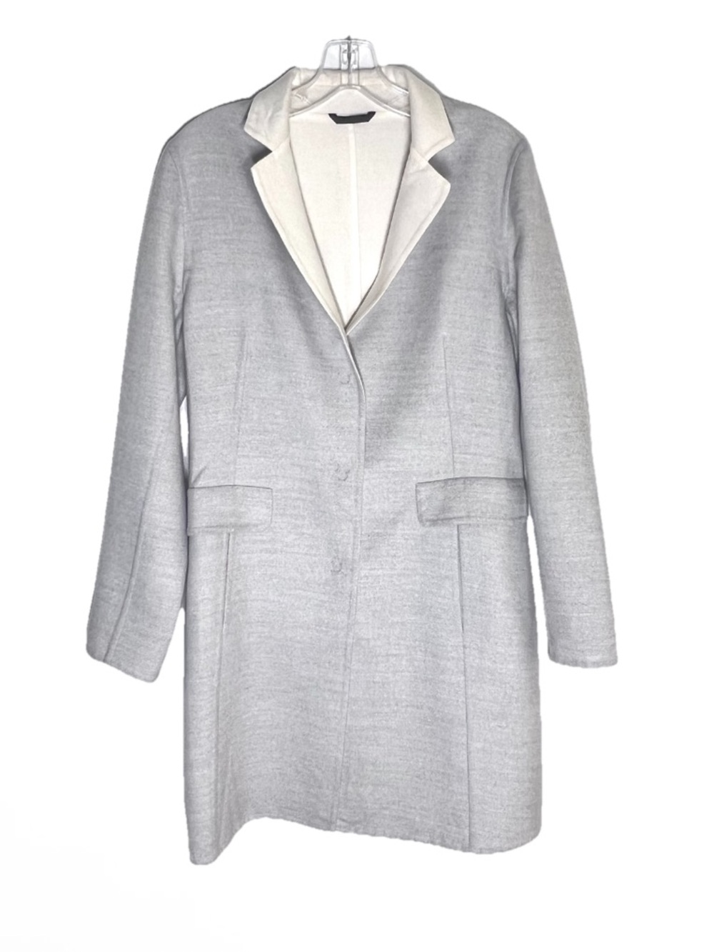 Cinzia Rocca Loro Piana Superfine Wool Coat Made in Italy Longline Jacket Sz 6